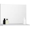 FreshYou Specchio da bagno con 1 ripiano, sospeso, specchio per corridoio, camera da letto, bagno, bianco 60X50 cm