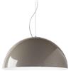 L+ Lampadario a Sospensione Bicolore Mezza Sfera in Metallo - Diametro 60cm - Made in Italy - Attacco E27 - Design Elegante per Cucina, Soggiorno e Sala da Pranzo (Tortora/Bianco)