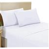 Generico Set Completo Lenzuola Matrimoniali, 100% Cotone, Made in Italy, Tinta Unita, per Letto Matrimoniale 2 Posti, 1 POSTO E MEZZO E LETTINO Bianco Hotel e B & B 100% Puro Cotone (BIANCO, 1 POSTO E MEZZO)