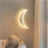 GUANSHAN Resina Simulazione 3D Luna Lampada Da Parete Fantasy Luna Arte Della Parete Porch Luce Decorativa Corridoio Illuminazione Creativa per Camera da letto,Soggiorno