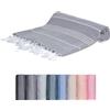 MEBY Telo da sauna XXL (100 x 200 cm), telo mare, asciugamano turco, asciugamano da hammam, asciugamano 100% cotone (grigio scuro)