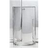 Sandra Rich, vaso di vetro cilindrico trasparente, collezione Cyli, tagliato a caldo, con diametro di 15 cm, Vetro, clear, 25 cm