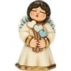 THUN - Angelo Bimbo con Cuori Decorato a Mano- Ceramica - Bomboniere - 4,6x5x7,5 cm h