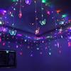EONANT Catena luminosa a forma di farfalla, 8 modalità, 96 LED, 11,5 m, luce lampeggiante, funzionamento a batteria, con telecomando, per camera da letto, patio, Natale, matrimonio, festa
