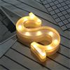 DUBENS - Luci a LED a forma di lettere dell'alfabeto, in plastica, luce bianca calda, per feste, matrimoni, ricevimenti in casa, funzionamento a batteria s
