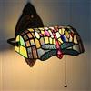 Uziqueif Lampada da parete per interni vintage, lampada da parete con interruttore, lampada da parete tiffany da 10 pollici, lampada da parete per interni, lampada da lettura a parete, illuminazione