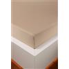 HEFEL Lenzuolo con angoli elasticizzati in jersey, 16 colori, tencel™ e cotone, 3 misure (cammello, 140-160 x 200-220 cm)