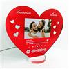 PV Grafik Targa Spotify Cuore Personalizzata, Regalo per Fidanzata o Fidanzato, San Valentino Personalizzato, Inclusa Scatola per Confezione Regalo (Rosso Specchio)