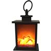 FUFRE Lampada a effetto fiamma, Caminetto LED, Luce di Fiamma, Decorativa, Alimentata a batteria, Vintage Fiamme Lanterna, Decorativa Luci per Garden Patio Corridoio Festa (12 x 12 x 18,3 cm)
