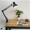 Chao Zan 60W Lampada da Scrivania LED E27 Vintage, Lampada da Tavolo con Braccio Girevole e Morsetto, LED Lampada da Comodino Protezione degli Occhi per Lettura, Studio, Ufficio (Lampadina E27 non Inclusa)