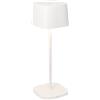 Zafferano, Ofelia, Lampada da Tavolo Ricaricabile e Senza Fili con Controllo Touch, Utilizzabile anche come Lampada da Esterni, Dimmer, 2200-3000 K, Altezza 29 cm, Colore Bianco