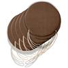 Il Tuo Artigiano Design 6 Cuscini Rotondi per Sedia Cucina Sfoderabili, Cuscini per sedie soggiorno - Cuscini da sedia con Laccetti made in Italy - Spessore 3 cm - Decorazioni casa (Marrone, Diametro 40 cm)