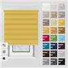 Estika Tenda a rullo giorno e notte con foratura - 100 x 150 cm - Limonata - montaggio a soffitto o parete, tessuto a doppio strato, semi-trasparente, per interni, per finestre
