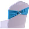 CNFQ Fiocchi di sedia Elastica Non Bisogno di essere Vincolato Arredamento Matrimonio Festa Battesimo (Blu lago, 10)