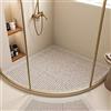 EUPXRHY Tappetino Doccia Antiscivolo Angolare In PVC Testurizzata, Tappeto Con Fori di Drenaggio Per Doccia O Vasca, C, 90x90cm (36x36inch)