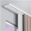 MZQMK Bastone per Tenda Doppio, Set di Binari per Tende in Alluminio, Bianco Nero Binario per Tende A Muro, Bianco, Binario per Tende A Soffitto, 1m 1,5m 2m 2,5m 3m 3,5m 4m 4,5m 5m(White,1.5m(4.9ft))