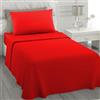 L'ANTICO ARCOLAIO - Lenzuola Letto Singolo 100% Cotone Completo con Federe Cuscini, Set Anallergico e Antiacaro, Colore Tinta Unita, Manifattura Made in Italy con Fibra Naturale