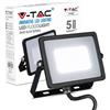 V-TAC Proiettore Slim LED 20W, Chip Samsung, Nero Luce Calda 3000K