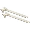 Generico 2000 Tende | Coppia Braccetti per Tende da Sole - modello 7000 - in Alluminio Estruso e con Supporti in Acciaio - Ricoperto in PVC - Misura 50/70cm - Regolabile da 0 a 180° (70cm, Avorio RAL 1013)