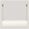 Jadssox Moderna lampada a sospensione lineare minimalista, lampadario a sospensione a LED a 3 temperature di colore, sala da pranzo, cucina, soggiorno, corridoio, lampade a sospensione ad altezza rego