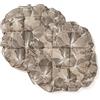 PARAMAISON Cuscini Sedia Dalila, Fissaggio con 4 Alette, Set da 2 pezzi, Imbottito, Non Sfoderabile | 40x40x4,5 cm Beige