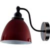 LEDSone Moderno Vintage Retro Industriale Collo di Cigno Braccio in Metallo E27 Sconce Montaggio A Parete Set Luce Apparecchio per Soggiorno Sala da Pranzo Cucina, Arancione (Borgogna)