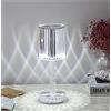 YUANYUYING Lampada da tavolo in cristallo, lampada da tavolo in cristallo con controllo touch - Luce notturna regolabile a 3 colori, lampada da notte in ricaricabile tramite USB (Tricolore2)