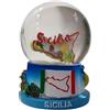 Generico Palla di Vetro con Neve Sicilia Souvenir Siciliani (Sicilia 2 cm 6,5)