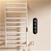SHUGUANG Scaldasalviette Elettrico Bagno, 50 x 100cm Termoarredo Elettrico Bagno con LED Touch Screen, 0-9h Timer e 30-70℃ Temperatura, 285W Termoarredo Elettrico da Parete, IPX4, Bianco