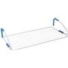 MSV 130086 Stendibiancheria da Balcone 10 Metri, Metallo, Bianco/Blu/Rosa/Verde
