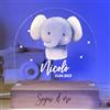 Pixel Artigiani Digitali Pixel® Lampada personalizzata con nome luce notturna per bambini bambina neonato con animali Idea regalo nascita bimbo bimba battesimo compleanno Regalo Natale per neonati Personalizzato (Elefante)