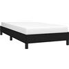 vidaXL Giroletto Senza Materasso Nero 100x200 cm in Tessuto
