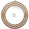 Hind Handicrafts Specchio rotondo da parete con corda avvolta - Maritime Accentuated - Specchio rustico per bagno, ingresso, soggiorno (45,7 x 45,7 cm, corda)
