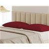 BANZAII TEXTILE INNOVATOR ONLINE Banzaii Coppia Federe per Cuscini Letto 100% Puro Cotone Traspirante, Anti Acaro, Alta Qualità 50x80 cm, Made in Italy, Bordeaux