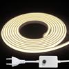 STHomedeco Striscia LED COB 220V - Impermeabile IP65, Dimmerabile con Interruttore, per Cucina e Esterno (3000K, 2m)
