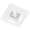 vetrinein rete Vetrineinrete® Portafaretto da incasso in gesso a scomparsa tondo o quadrato con portalampada supporto per faretti gu10 e mr16 (Quadrato) X22