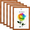 MG Design Set da 5 cornici portafoto 25 x 35 cm - Cornici in legno verniciato con vetri acrilici infrangibili, verticale e orizzontale, da appendere e da appoggiare