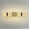 Chao Zan Lampada Da Parete a LED a Farfalla, Applique Da Parete Moderne a Farfalla, Apparecchio di Illuminazione a Parete a LED Luce Lampada Muro animale Creativo Bambini Vivaio Stanza, Bianco caldo (paio)