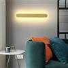 MHXZKHL Moderno Striscia Lunga LED Lampada da Parete Stile Nordico Lineare Applique da Parete Alluminio Interno Applique da Parete per Comodino Corridoio Scale(Size:40CM, 18W,Color:Oro, Luce Neutra)