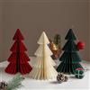 Kashyke 3 pezzi di carta per albero di Natale, albero di Natale, decorazione natalizia, decorazione per interni, per tavolo da pranzo, armadio, davanzale, camino, ufficio