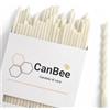 CanBee Candele di cera 50 Candele Sottili Bianche in Cera d'Api Naturale - 18 cm x 0,7 cm - Stoppino in Cotone - Senza Fumo - Durata circa 60 Minuti - Ideali per Meditazione, Yoga, Rituali e Relax - CanBee