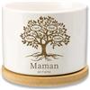 Dacomfy Vaso per Fiori in Ceramica Personalizzato con Albero della Vita, Festa della Mamma, Vaso per Piante Grasse, Vaso per Fiori in Ceramica per Interni ed Esterni