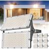 Viugreum Faretto LED da Esterno 200W 10 Pezzi, IP66 Impermeabile Faretti LED da Esterno, Luce Di Sicurezza 20000LM, 3000K Bianco Caldo, Consumo Basso Super Luminoso Faretti LED per Giardino Cortile