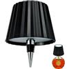 Generico Lampada per bottiglia senza fili, Bottiglia di luce ombra LED bottiglia di vino liquore luce 3 colori dimmerabile lampada da tavolo cordless per bar, ristorante, casa, ufficio, Natale (Nero)