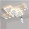 GaoHX Plafoniera LED Rettangolare, Plafoniera LED Soffitto Dimmerabile, 3000-6000K 75W LED Lampada da Soffitto Stile Moderno Interno Plafoniere Led con Telecomando per Camera da Letto, Cucina, Soggiorno ( C