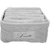 CA' D'ORO PDA Set Pezzi 6 lavette spugna cm. 30x30 con cestino in spugna trapuntato (Grigio Perla)