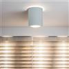 Licht-Erlebnisse Faretto da superficie per interni metallo bianco cucina corridoio soggiorno A: 12,5 cm E27 fino a 60 watt lampada da soffitto rotonda moderna Bauhaus sala da pranzo DOWNLIGHT