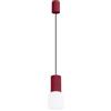 SOLLUX lighting Lampada da Sospensione - Lampada da soffitto in Alluminio e Vetro -1 Paralume - Lampadina LED - Rosso Bordeaux Halo