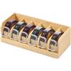 Sutowe Organizzatore per cinture con 6 scomparti, contenitore per cinture per armadio e cassetto, vetrina in bambù per cinture, scatola per cinture per uomini e donne, cravatta, gioielli, orologi (Nebel)