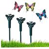 Veesper Buttering Solare farfalla 3 pezzi da giardino solare decorazioni farfalle farfalle ornamenti giardino ornamenti da giardino all'aperto, luce farfalla solare per cortile e passerelle, colore casuale